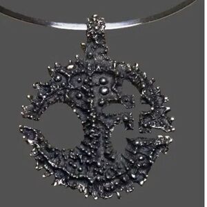 Vintage 60’s Robert Larin Brutalist Modernist Art Pendant